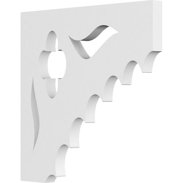 Ekena Millwork Wellington Architectural Grade PVC Bracket, 5/8"W X 8"D X 8"H BKTP01X08X08WE - main